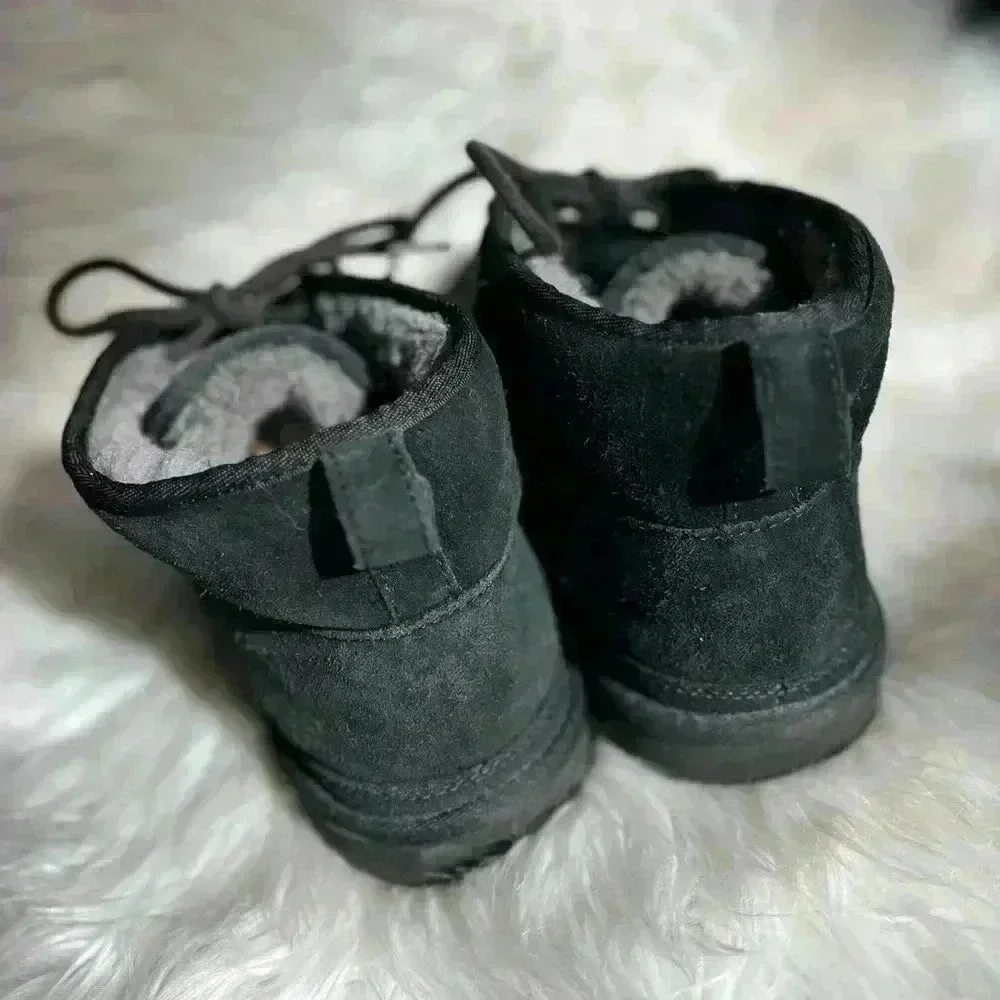 UGG Neumel Suede Wool Chukka Ankle Boots - Black, Size 12 (M) Men’s Winter Warm
